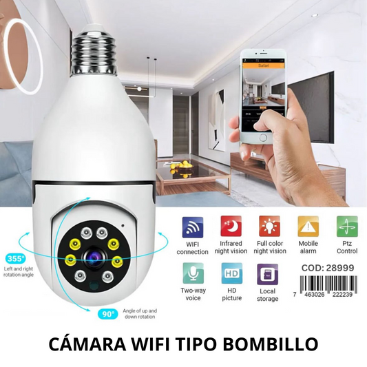 Camara WIFI Tipo Bombillo