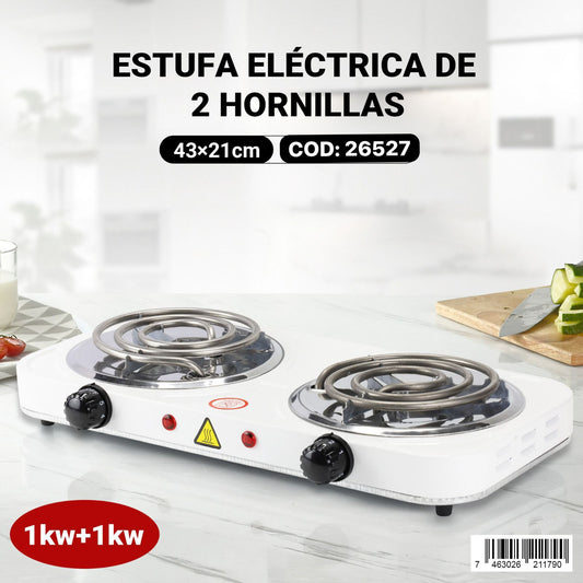 Estufa Eléctrica de 2 Hornillas